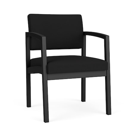Lesro Lenox Steel Guest Chair, Black/Onyx Seat, Black/Onyx Back, 22.5 W 24.5 L 32 H, Fabric Seat LS1101